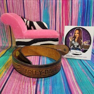 🔷️Genuine Leather Belt Brown Harley Davidson Size 28 (1001) LAST ONE